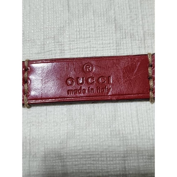 Authentic Gucci 2 Way Heart Monogram Boston Bag White/Red - Picture 6 of 16